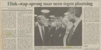 Analyse van J.M. Bik van het geworstel binnen het kabinet-Lubbers, NRC Handelsblad, 30 mei 1984 over de plaatsing van kruisraketten